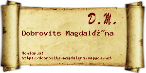 Dobrovits Magdaléna névjegykártya